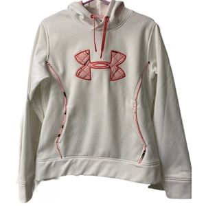 Sold 💝 Under Armour Performance Hoodie White & Pink Trim